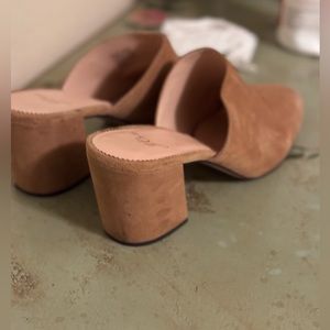 Madewell Tan Suede Mules